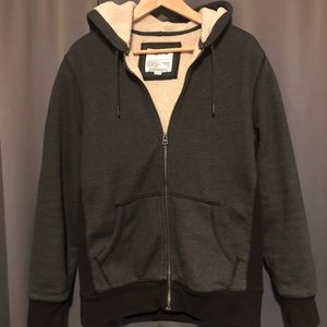Men's SONOMA Sherpa-Lined Zip-Front Fleece Hoodie